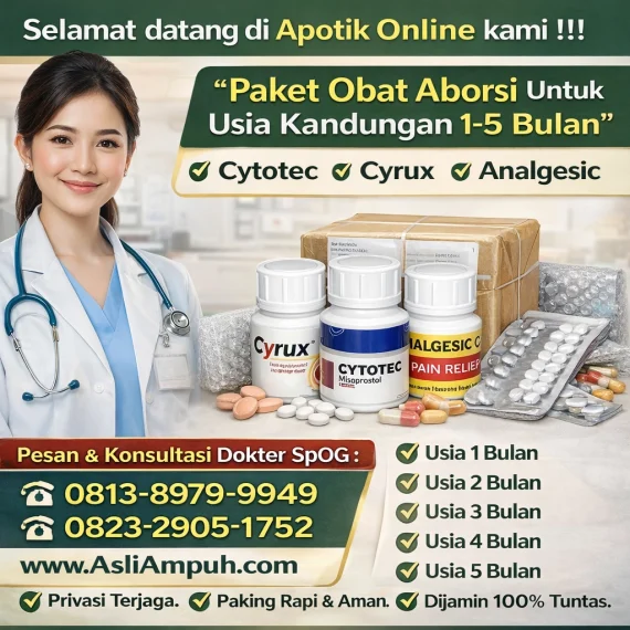 Obat Aborsi 1-5 Bulan TUNTAS: Menggunakan Pil Cytotec 400 mg