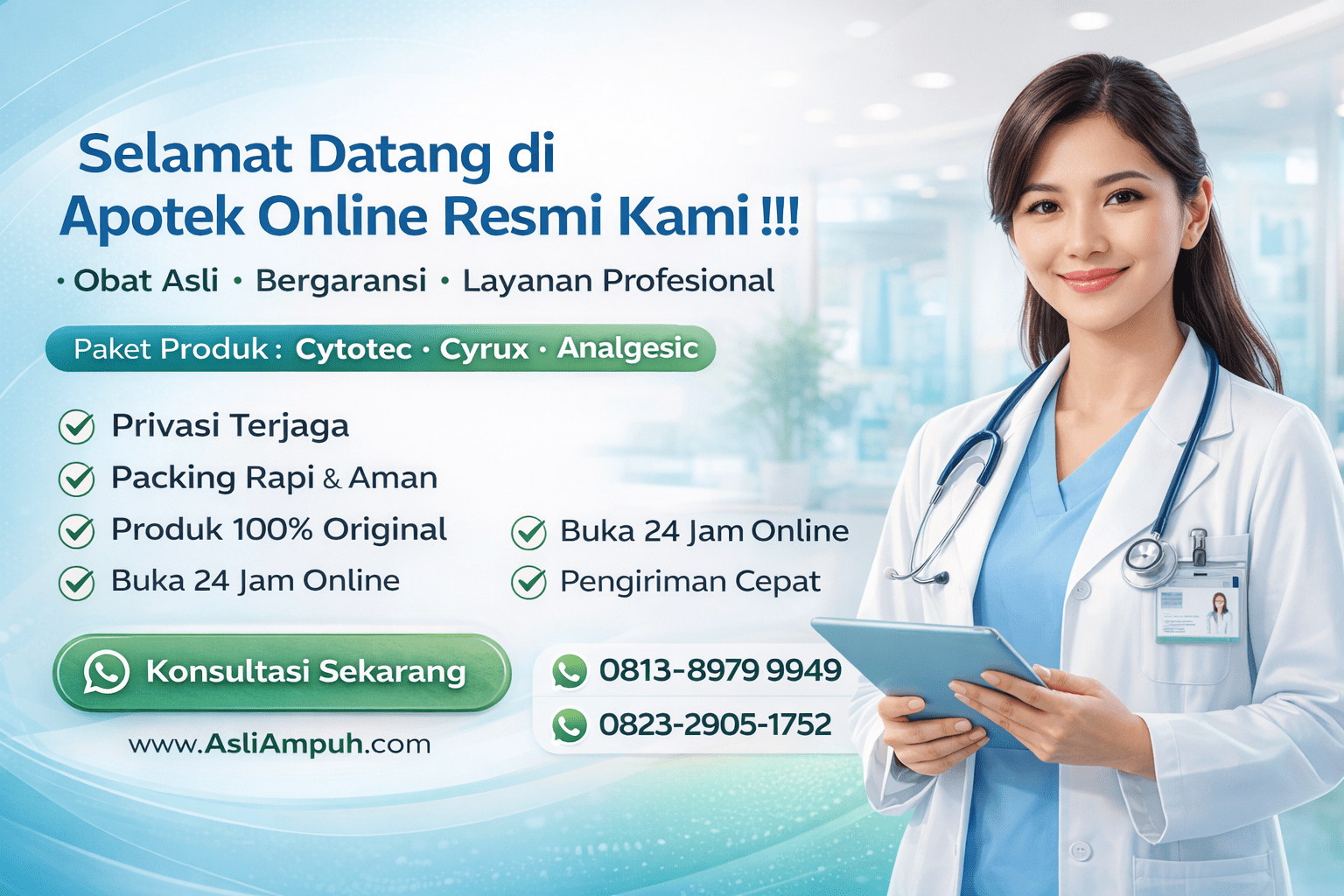 Obat Penggugur Kandungan Cytotec 400 mg - Cara Menggugurkan Kandungan untuk Usia Janin 1 Bulan, 2 Bulan, 3 Bulan, 4 Bulan, 5 Bulan dengan Cepat selesai dalam hitungan jam Secar