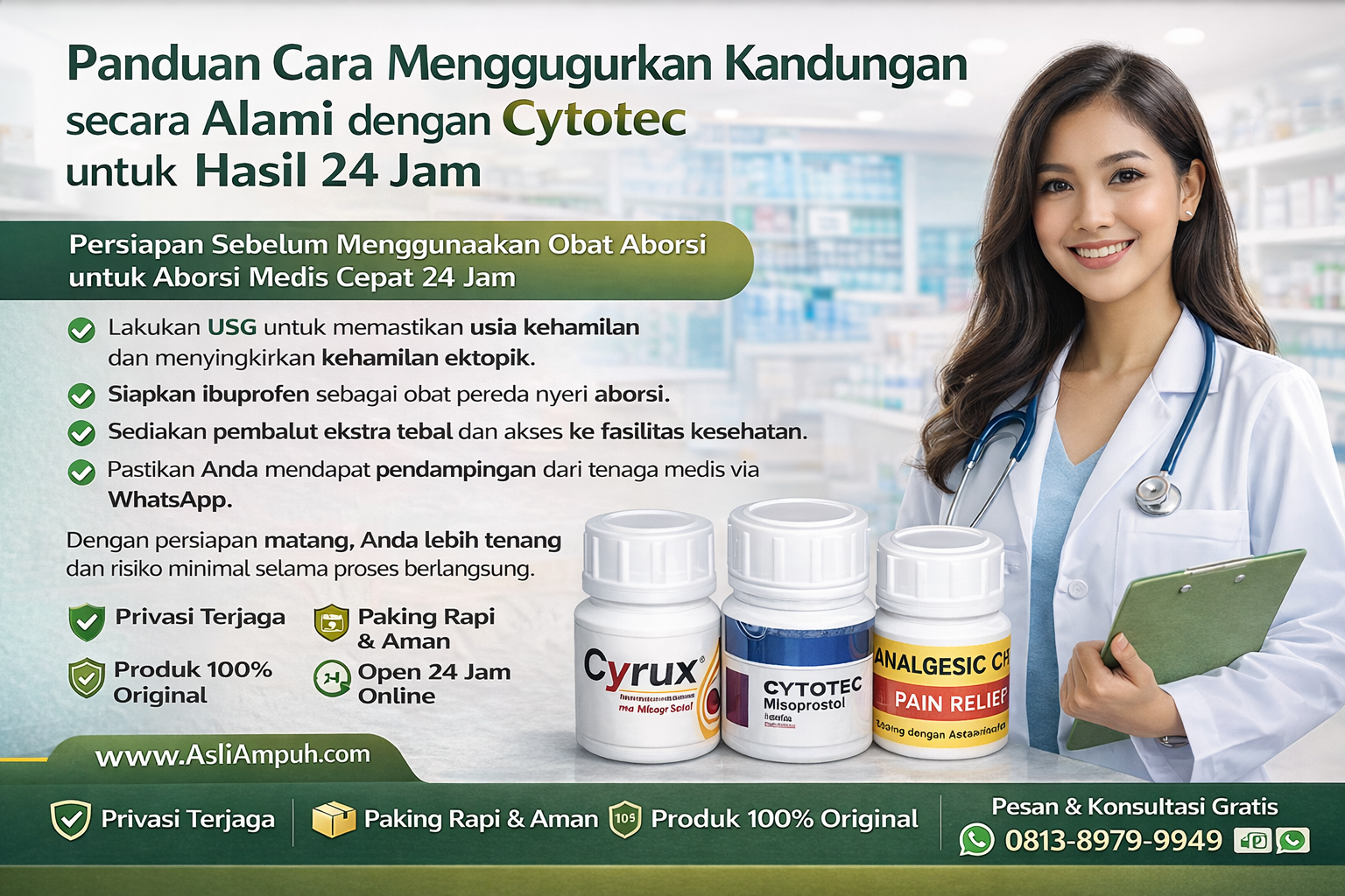 Panduan Cara Menggugurkan Kandungan secara Alami dengan Cytotec untuk Hasil 24 Jam