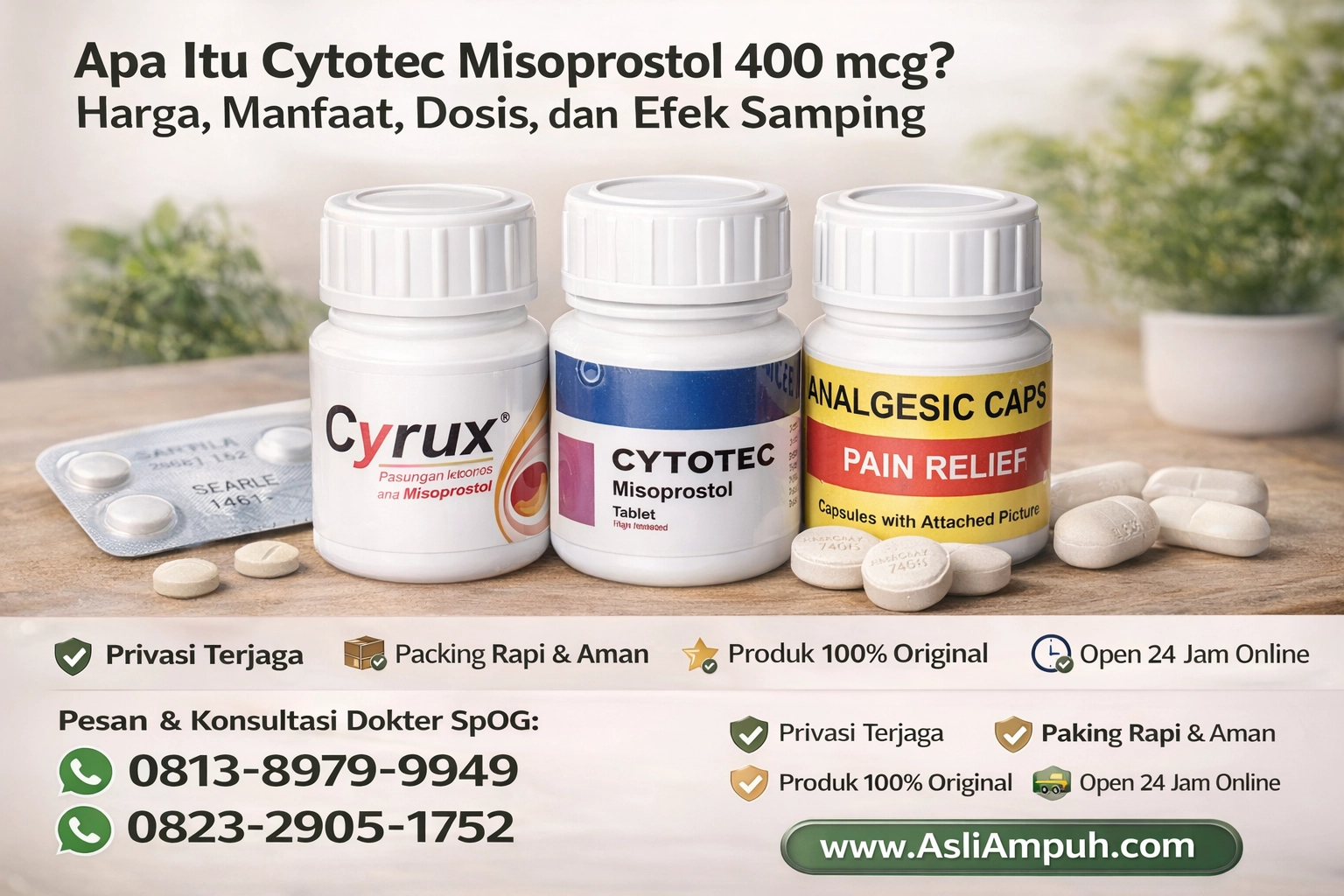 Apa Itu Cytotec Misoprostol 400 mcg Harga, Manfaat, Dosis, dan Efek Samping yang Perlu Diketahui